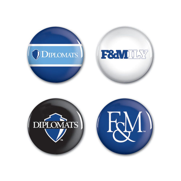 Franklin & Marshall College Button 4 Pack 1 1/4" Rnd