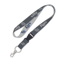 Tampa Bay Rays Charcoal Lanyard w/detachable buckle 1"