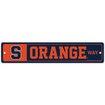 Wholesale-Syracuse Orange Street / Zone Sign 3.75" x 19"