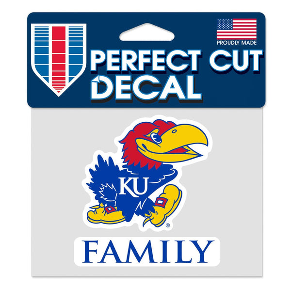 Kansas Jayhawks Perfect Cut Color Decal 4.5" x 5.75"