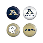 Akron Zips Button 4 Pack 1 1/4" Rnd