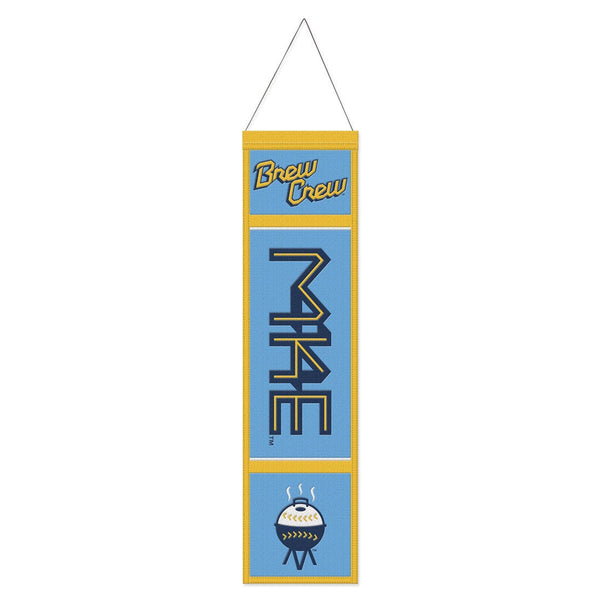 Milwaukee Brewers / City Connect Wool Banner 8" x 32"