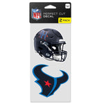 Houston Texans COLOR RUSH Perfect Cut Decal Set of two 4"x4"