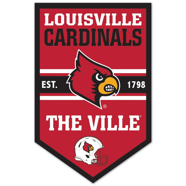 Louisville Cardinals Wood Sign 11" x 17" 1/4" thick