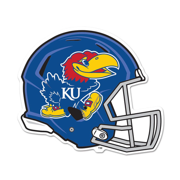 Kansas Jayhawks Wood Sign Helmet