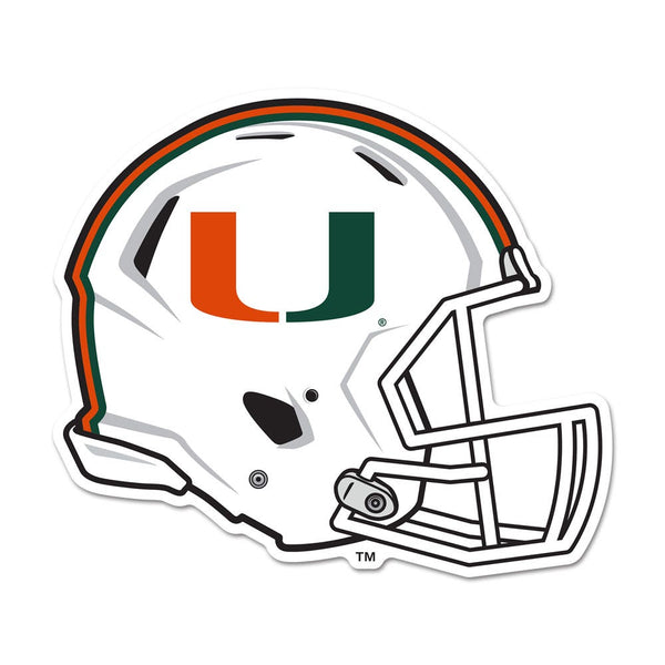 Miami Hurricanes Wood Sign Helmet