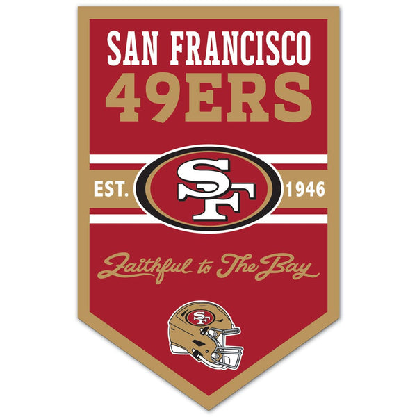 San Francisco 49ers Chevron Wood Sign 11" x 17" 1/4" thick