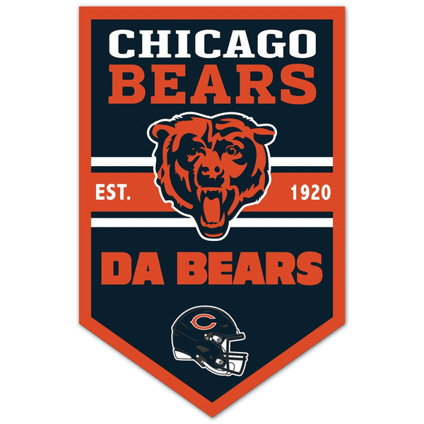 Chicago Bears Chevron Wood Sign 11" x 17" 1/4" thick