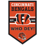Cincinnati Bengals Chevron Wood Sign 11" x 17" 1/4" thick