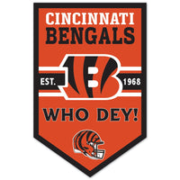 Cincinnati Bengals Chevron Wood Sign 11" x 17" 1/4" thick