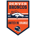 Denver Broncos Chevron Wood Sign 11" x 17" 1/4" thick