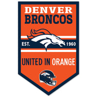 Denver Broncos Chevron Wood Sign 11" x 17" 1/4" thick