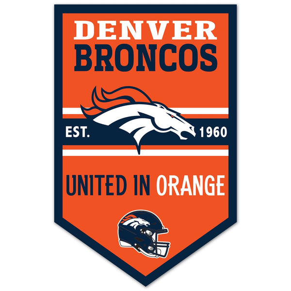 Denver Broncos Chevron Wood Sign 11" x 17" 1/4" thick