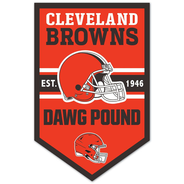 Cleveland Browns Chevron Wood Sign 11" x 17" 1/4" thick