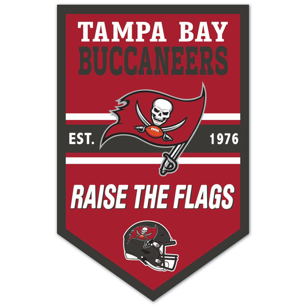 Tampa Bay Buccaneers Chevron Wood Sign 11" x 17" 1/4" thick