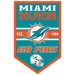 Miami Dolphins Chevron Wood Sign 11" x 17" 1/4" thick