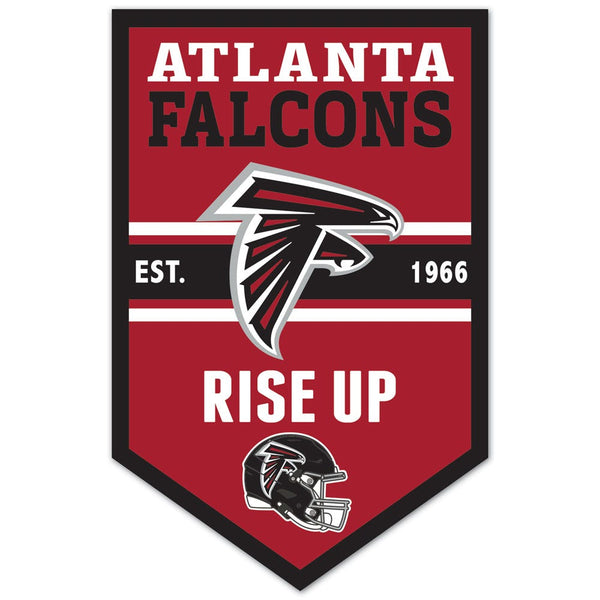 Atlanta Falcons Chevron Wood Sign 11" x 17" 1/4" thick