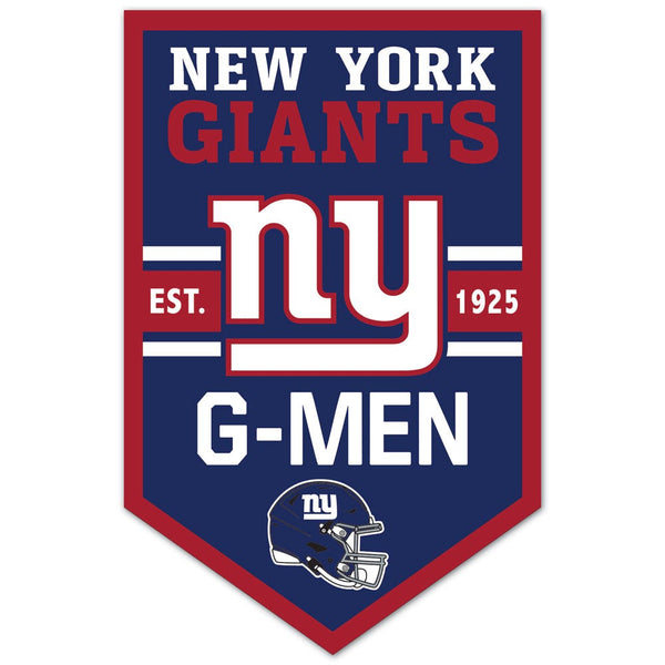 New York Giants Chevron Wood Sign 11" x 17" 1/4" thick