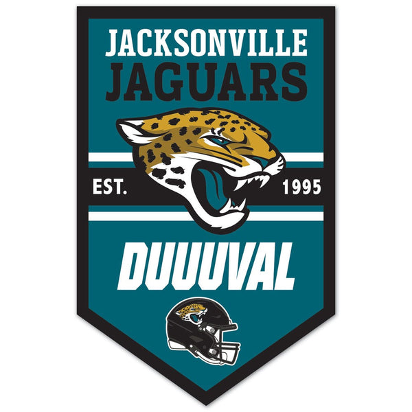 Jacksonville Jaguars Chevron Wood Sign 11" x 17" 1/4" thick