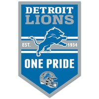 Detroit Lions Chevron Wood Sign 11" x 17" 1/4" thick