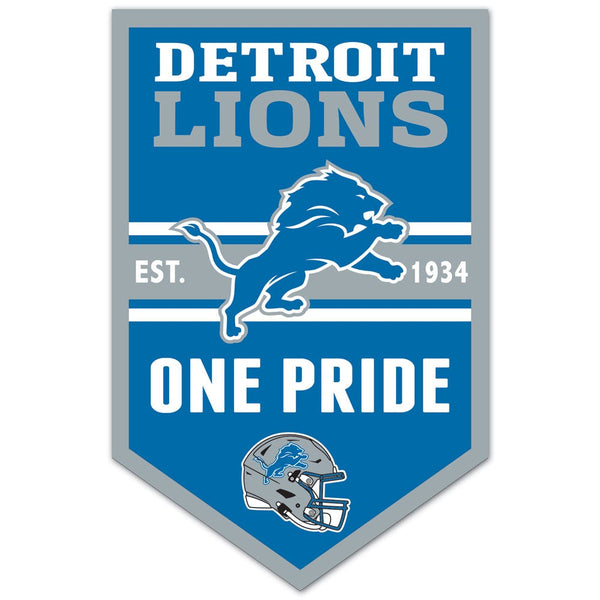 Detroit Lions Chevron Wood Sign 11" x 17" 1/4" thick