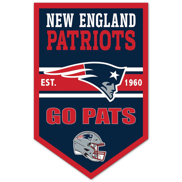 New England Patriots Chevron Wood Sign 11" x 17" 1/4" thick