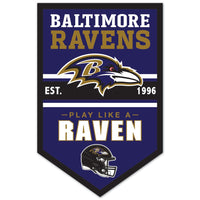 Baltimore Ravens Chevron Wood Sign 11" x 17" 1/4" thick