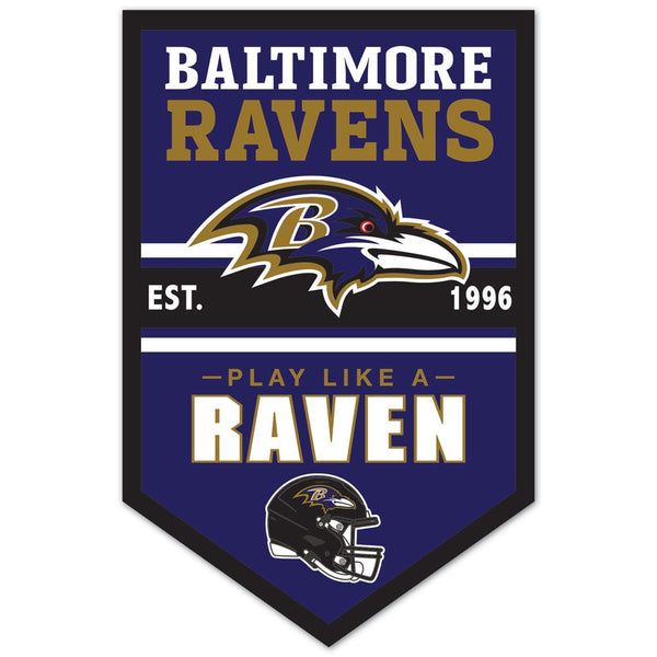 Baltimore Ravens Chevron Wood Sign 11" x 17" 1/4" thick