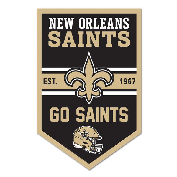 New Orleans Saints Chevron Wood Sign 11" x 17" 1/4" thick