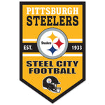 Pittsburgh Steelers Chevron Wood Sign 11" x 17" 1/4" thick