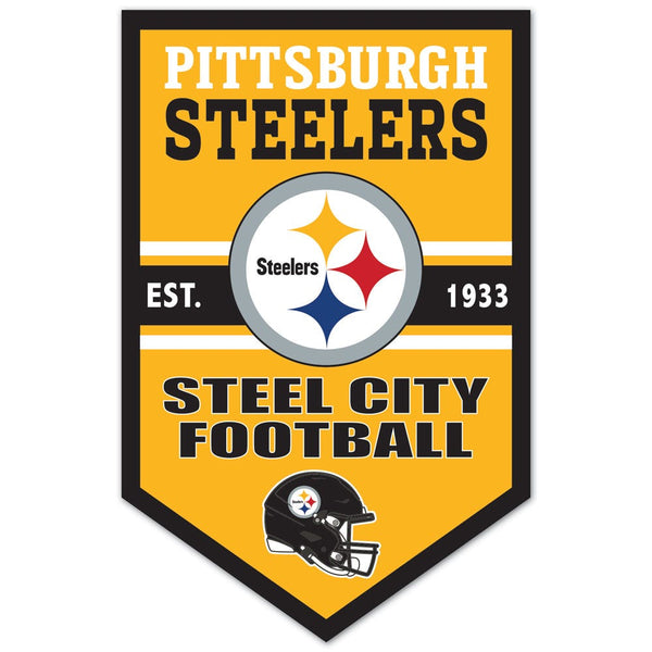 Pittsburgh Steelers Chevron Wood Sign 11" x 17" 1/4" thick