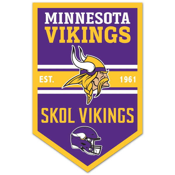 Minnesota Vikings Chevron Wood Sign 11" x 17" 1/4" thick
