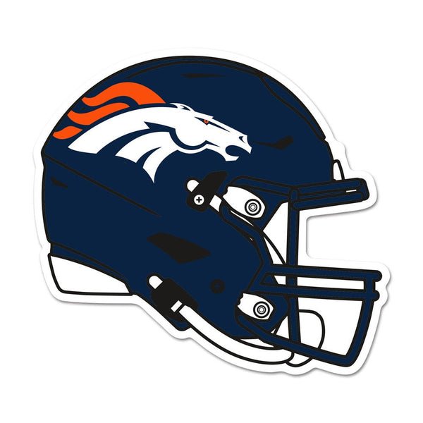 Denver Broncos Wood Sign Helmet