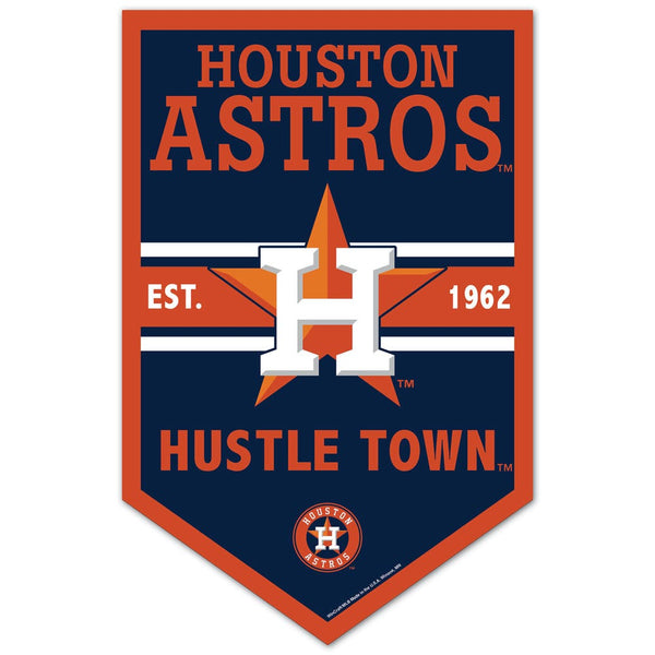 Houston Astros Wood Sign 11" x 17" 1/4" thick