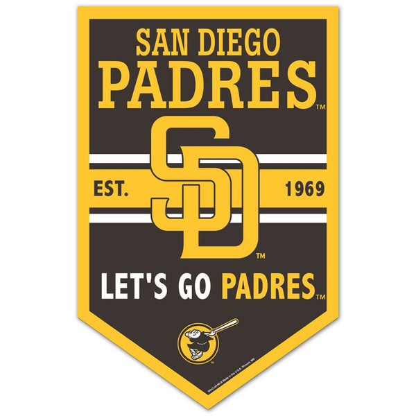 San Diego Padres Wood Sign 11" x 17" 1/4" thick