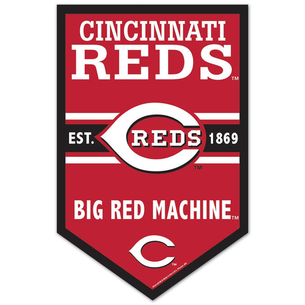 Cincinnati Reds Wood Sign 11" x 17" 1/4" thick