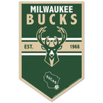 Milwaukee Bucks Wood Sign 11" x 17" 1/4" thick