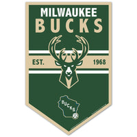 Milwaukee Bucks Wood Sign 11" x 17" 1/4" thick