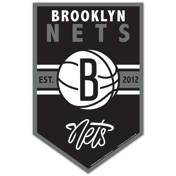Brooklyn Nets Wood Sign 11" x 17" 1/4" thick