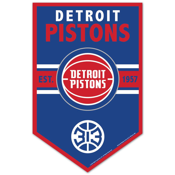 Detroit Pistons Wood Sign 11" x 17" 1/4" thick