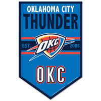 Oklahoma City Thunder Wood Sign 11" x 17" 1/4" thick