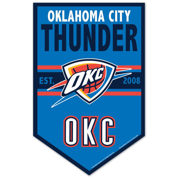 Oklahoma City Thunder Wood Sign 11" x 17" 1/4" thick