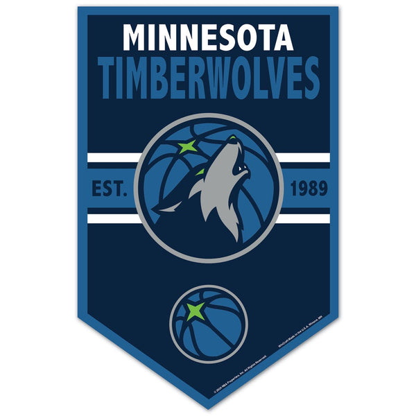 Minnesota Timberwolves Wood Sign 11" x 17" 1/4" thick