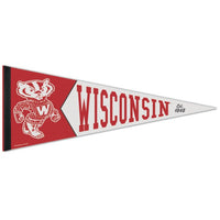 Wholesale-Wisconsin Badgers / Vintage Collegiate Premium Pennant 12" x 30"