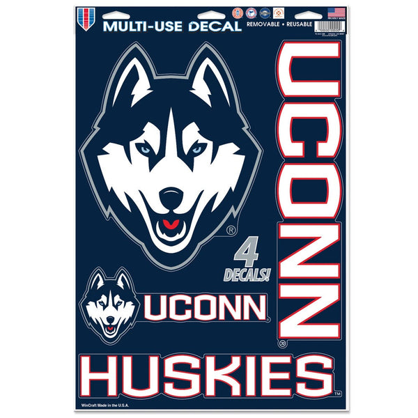 UConn Huskies Multi-Use Decal 11" x 17"