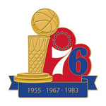 Philadelphia 76ers Collector Enamel Pin Jewelry Card