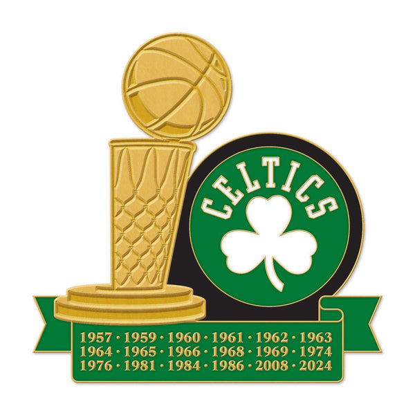Boston Celtics Collector Enamel Pin Jewelry Card