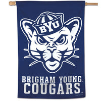 Wholesale-Brigham Young Cougars Vertical Flag 28" x 40"