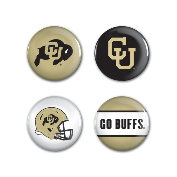 Wholesale-Colorado Buffaloes Button 4 Pack 1 1/4" Rnd