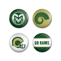 Colorado State Rams Button 4 Pack 1 1/4" Rnd
